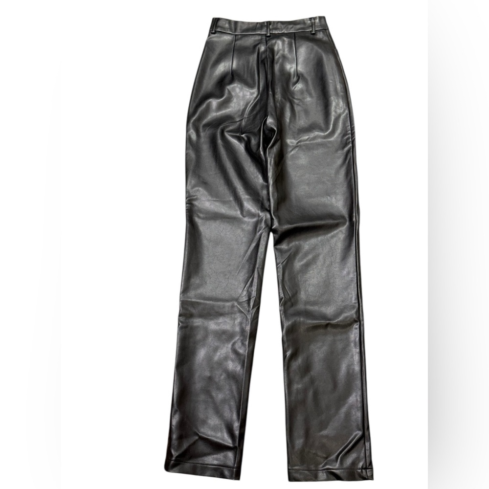 NWT - White Fox You’ve Got It Faux Leather Pants in Black Size XS - Picture 5 of 9